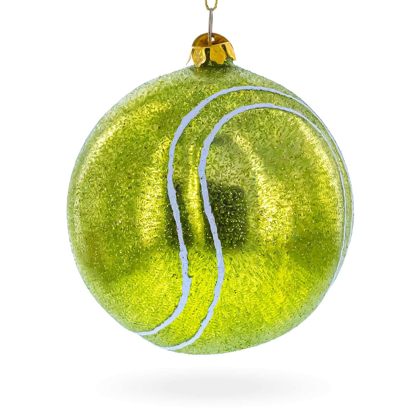 Tennis Ball Glass Christmas Ornament
