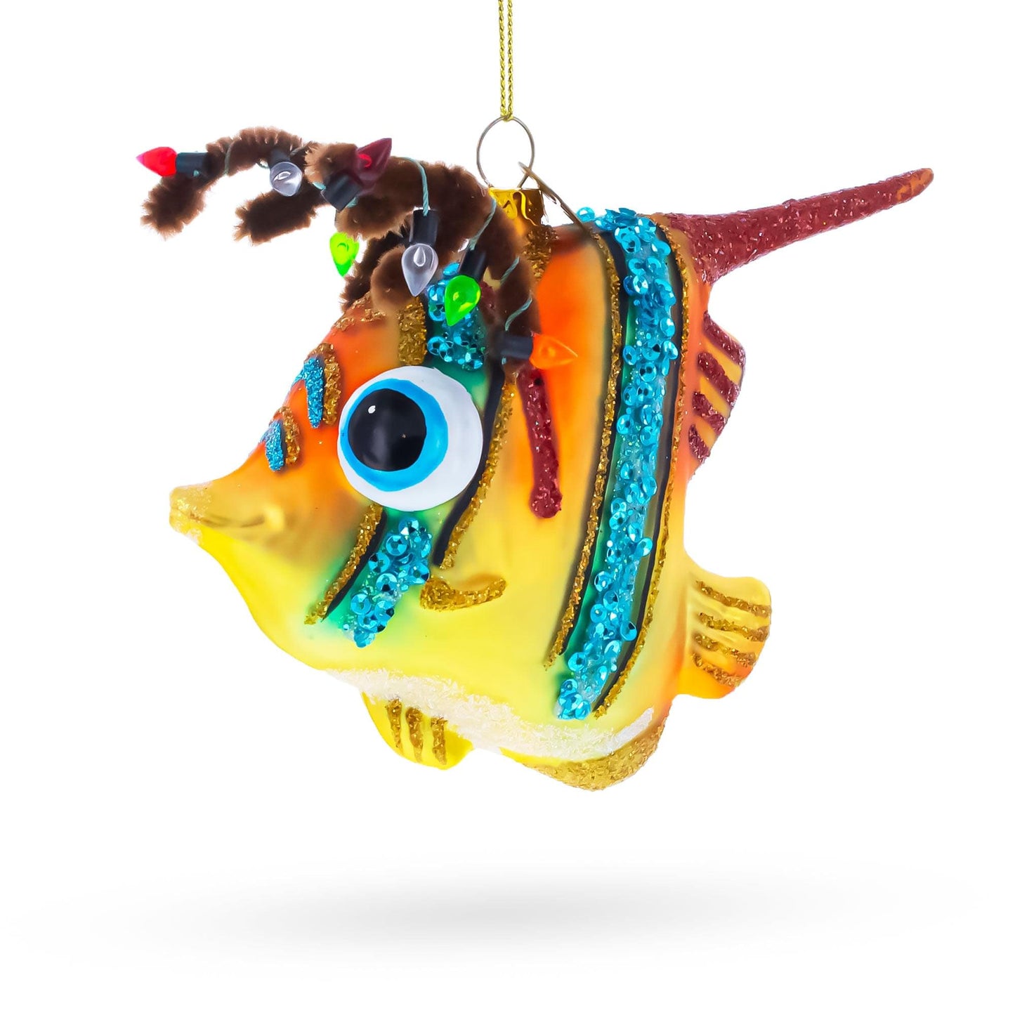Coral Fish Glass Christmas Ornament