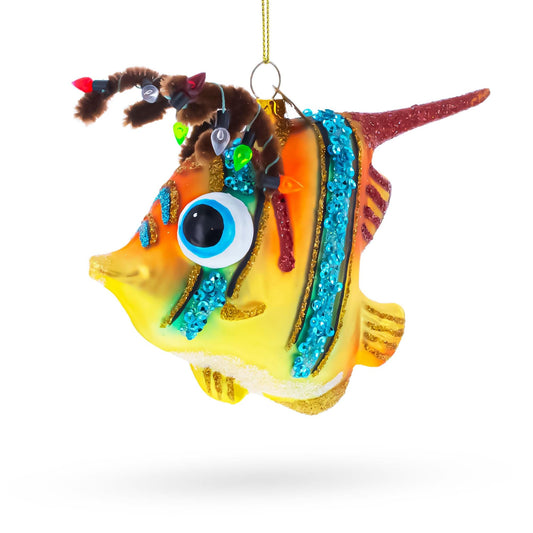 Coral Fish Glass Christmas Ornament
