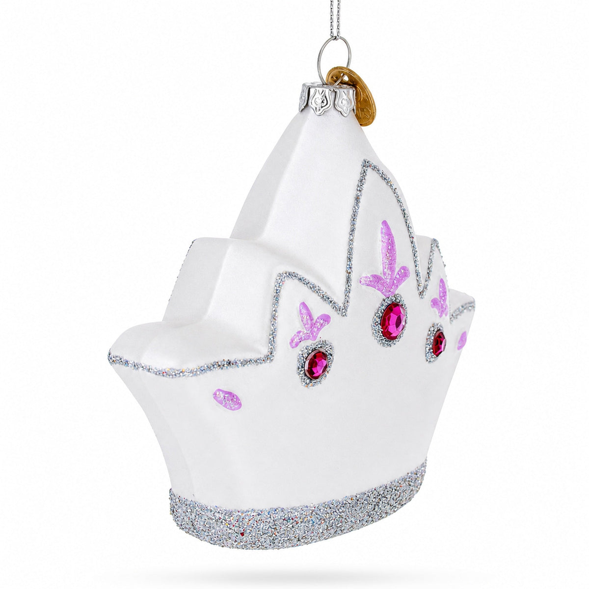 Princess Crown Glass Christmas Ornament