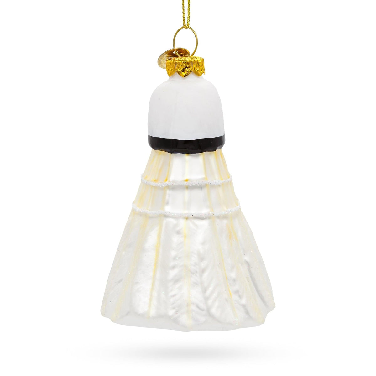 Badminton Shuttlecock Birdie Glass Christmas Ornament