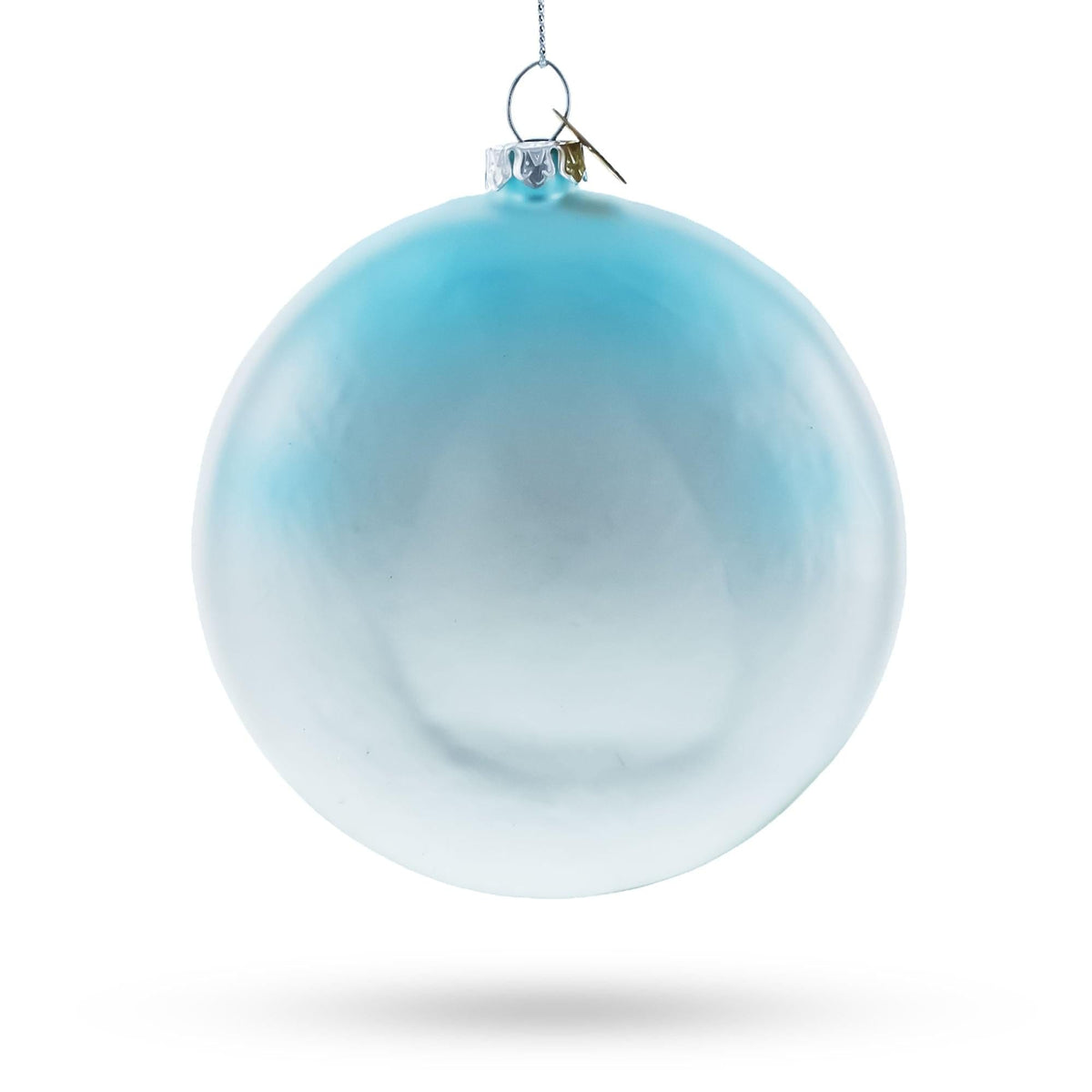 Loving Swans Couple Glass Christmas Ornament