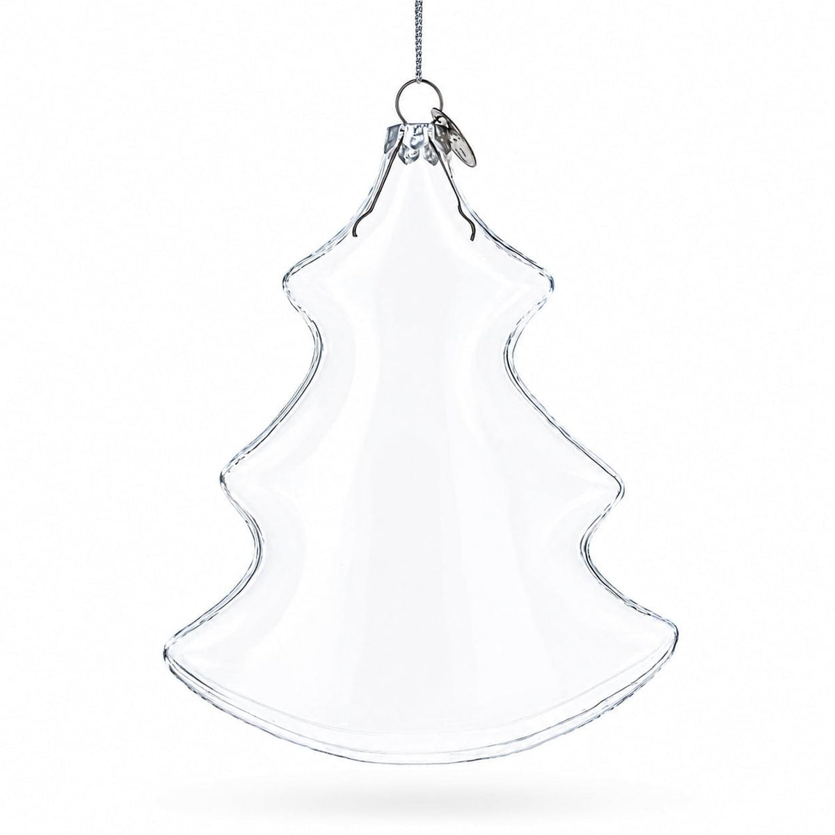 Christmas Tree Clear Glass Christmas Ornament