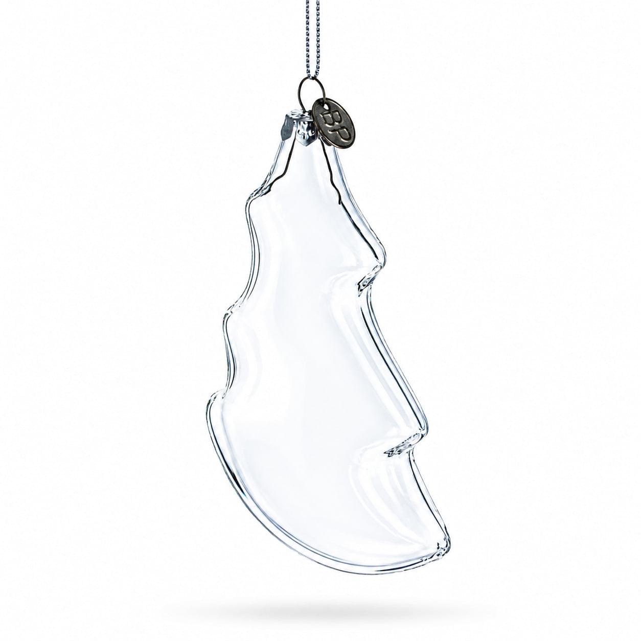 Christmas Tree Clear Glass Christmas Ornament