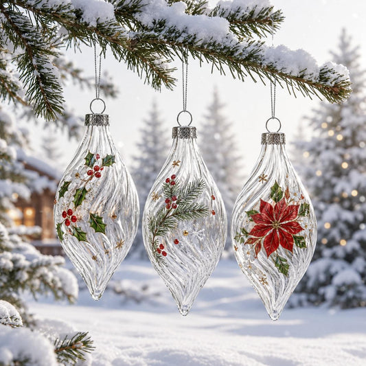 a group of ornaments from a tree