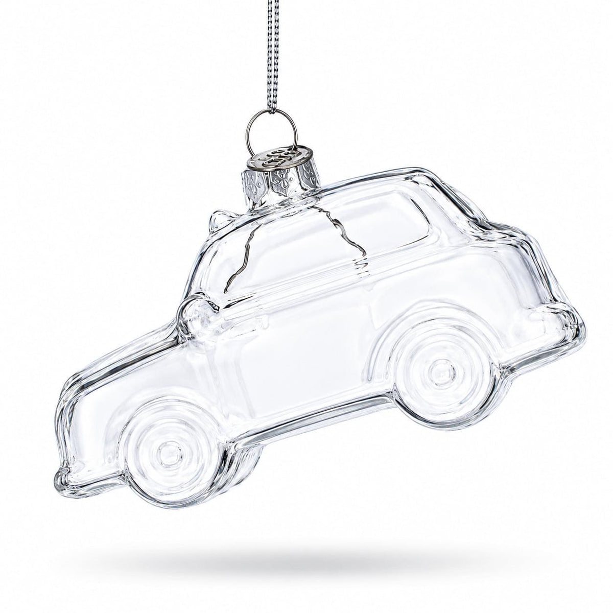 Car Clear Glass Christmas Ornament