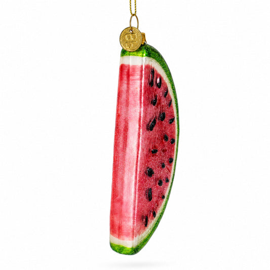 Watermelon Slice Glass Christmas Ornament