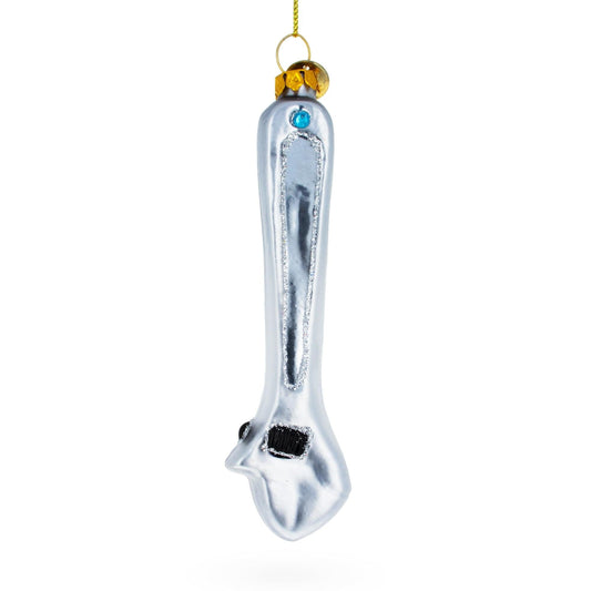 Adjustable Wrench Glass Christmas Ornament