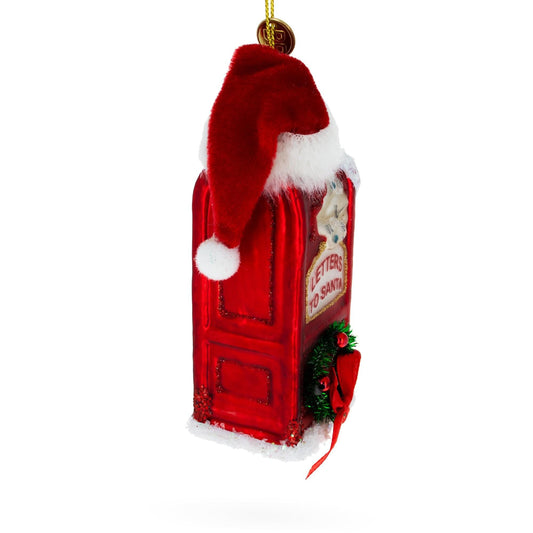a red and white christmas ornament