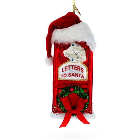 a red and white christmas ornament