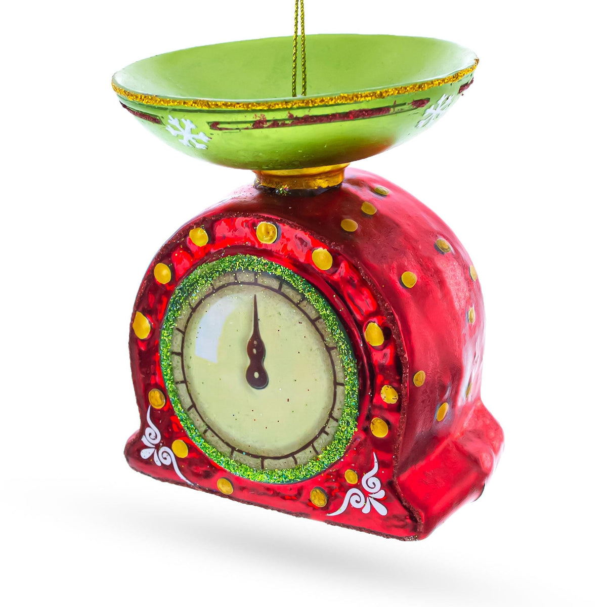 Kitchen Food Scale Glass Christmas Ornament
