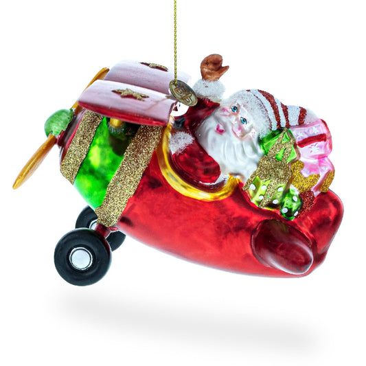 a santa claus in a plane