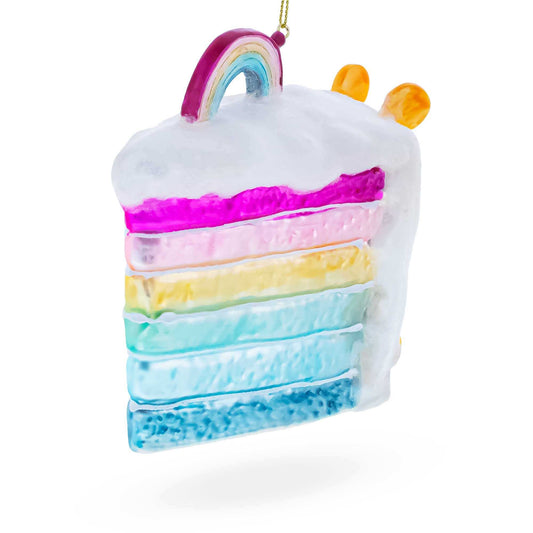 a rainbow cake ornament