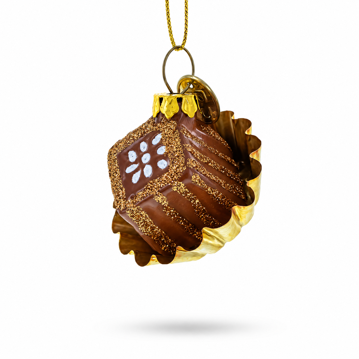 Chocolate Candy Glass Christmas Ornament