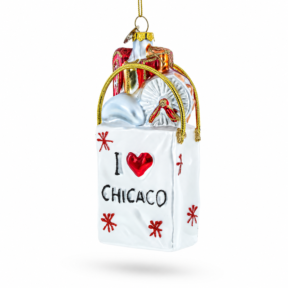 Windy City Souvenir Holiday Illinois Travel Gift Christmas Ornament