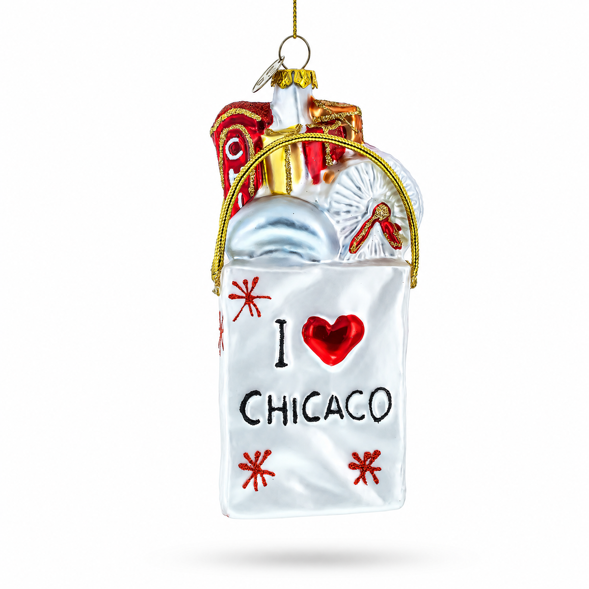 Windy City Souvenir Holiday Illinois Travel Gift Christmas Ornament