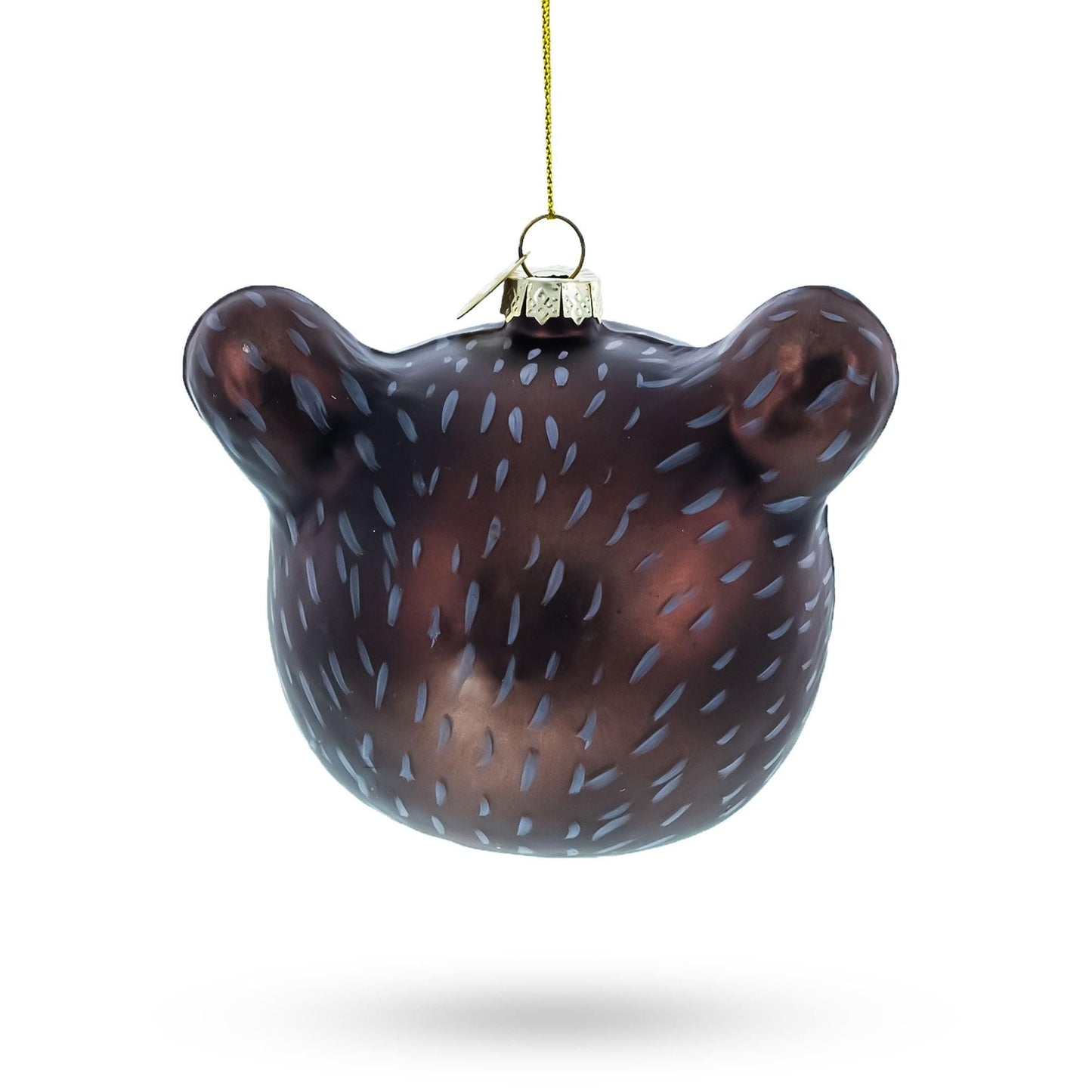 Bear Head Whimsical Glass Christmas Ornament