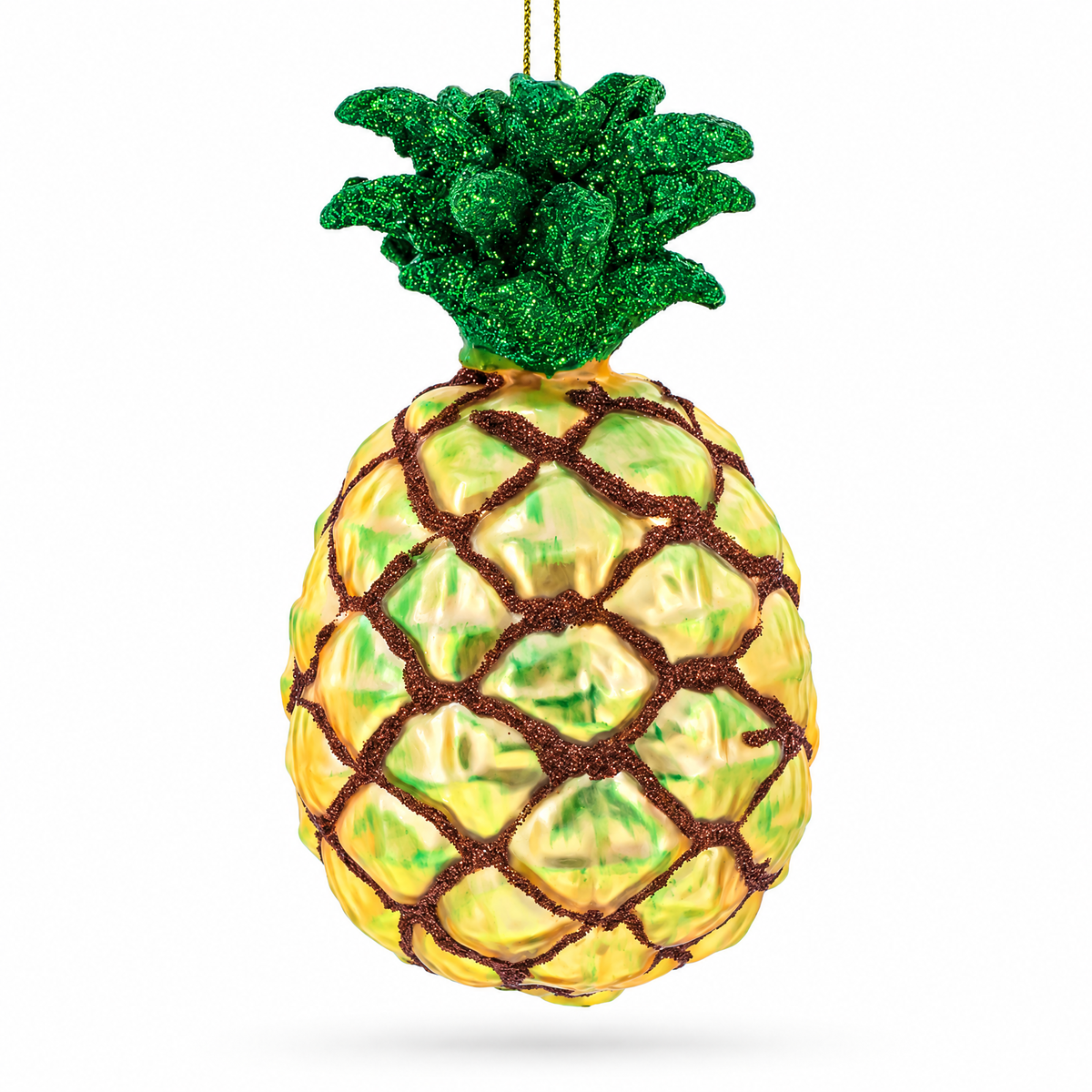 Pineapple Glass Christmas Ornament