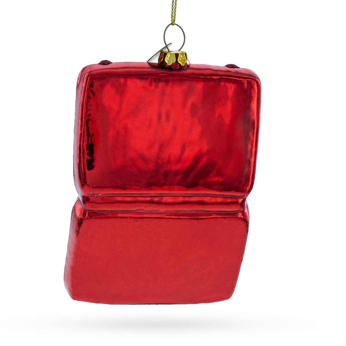 Handyman with Toolbox Glass Christmas Ornament