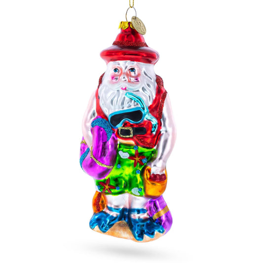a colorful santa claus ornament