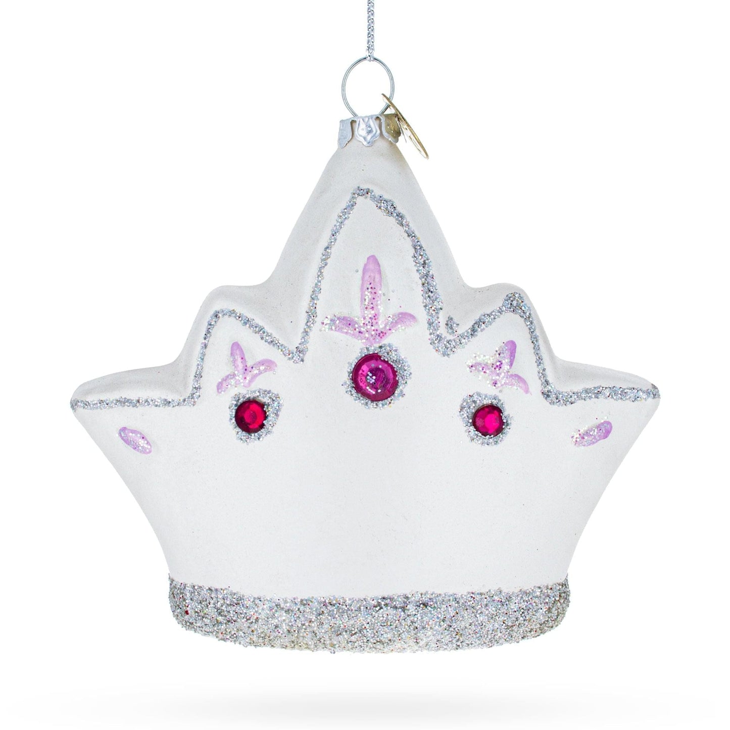 Princess Crown Glass Christmas Ornament