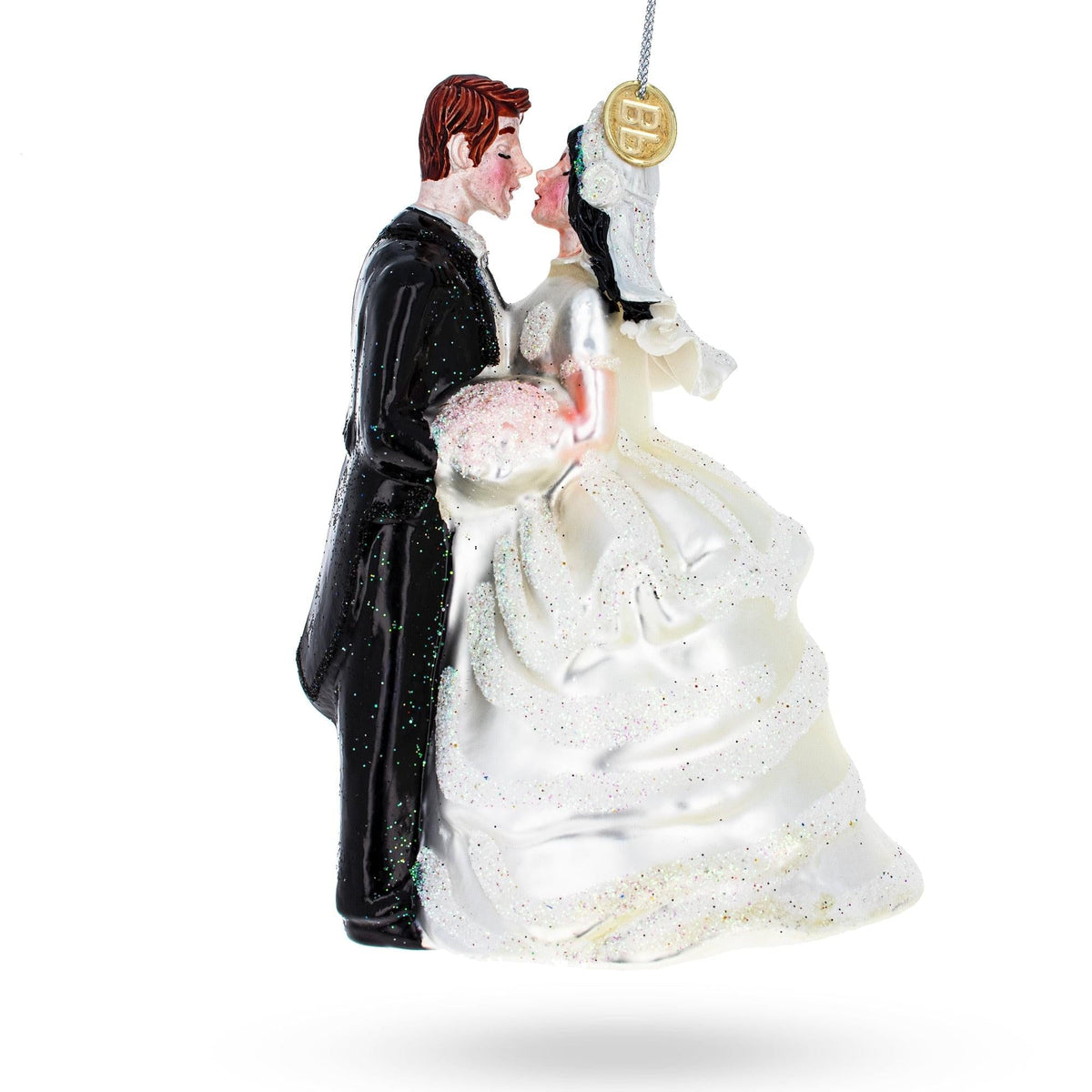 a couple of wedding ornaments
