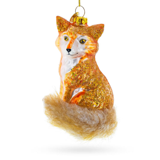 a gold and white cat ornament