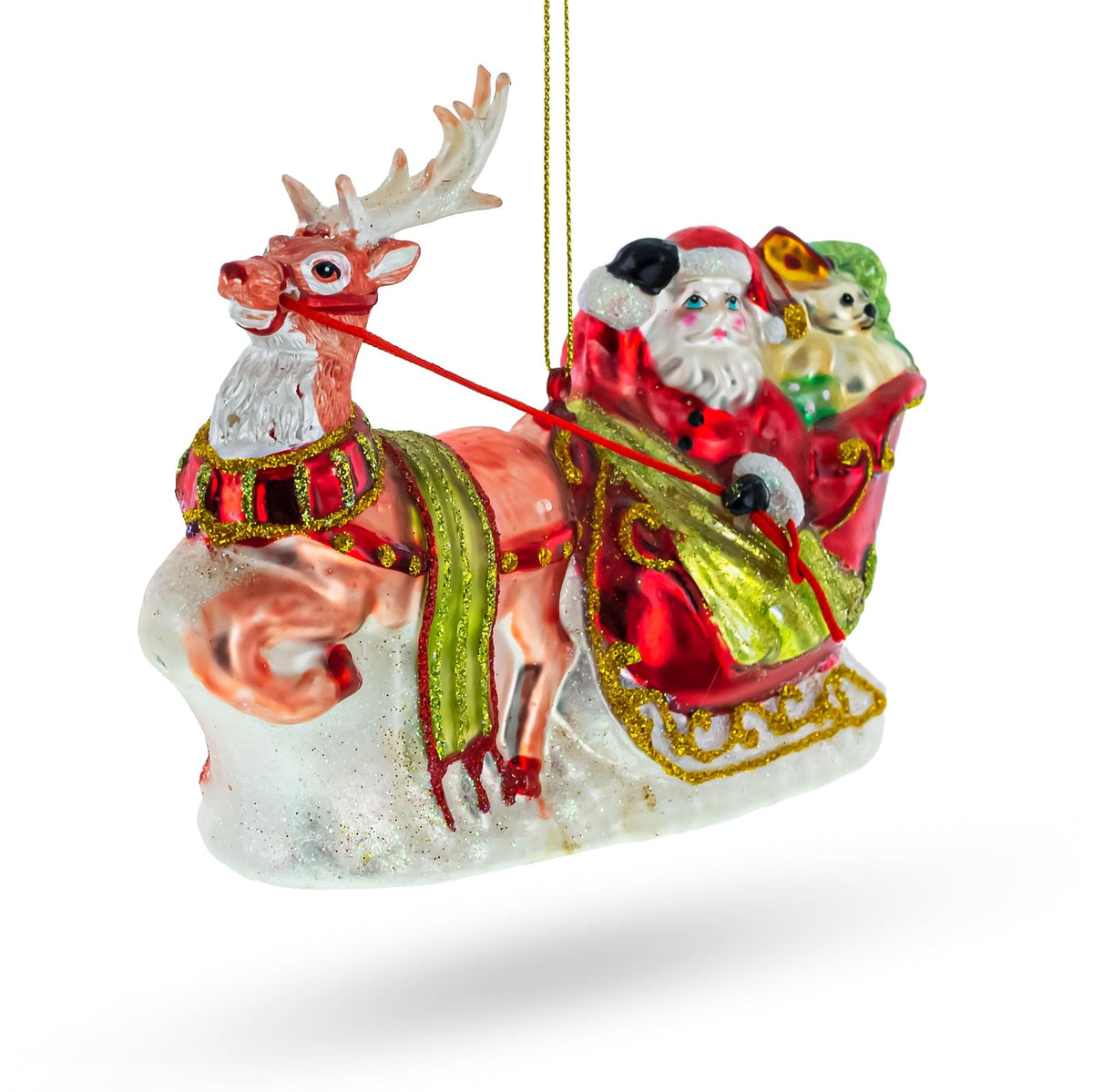 a santa claus on a sleigh