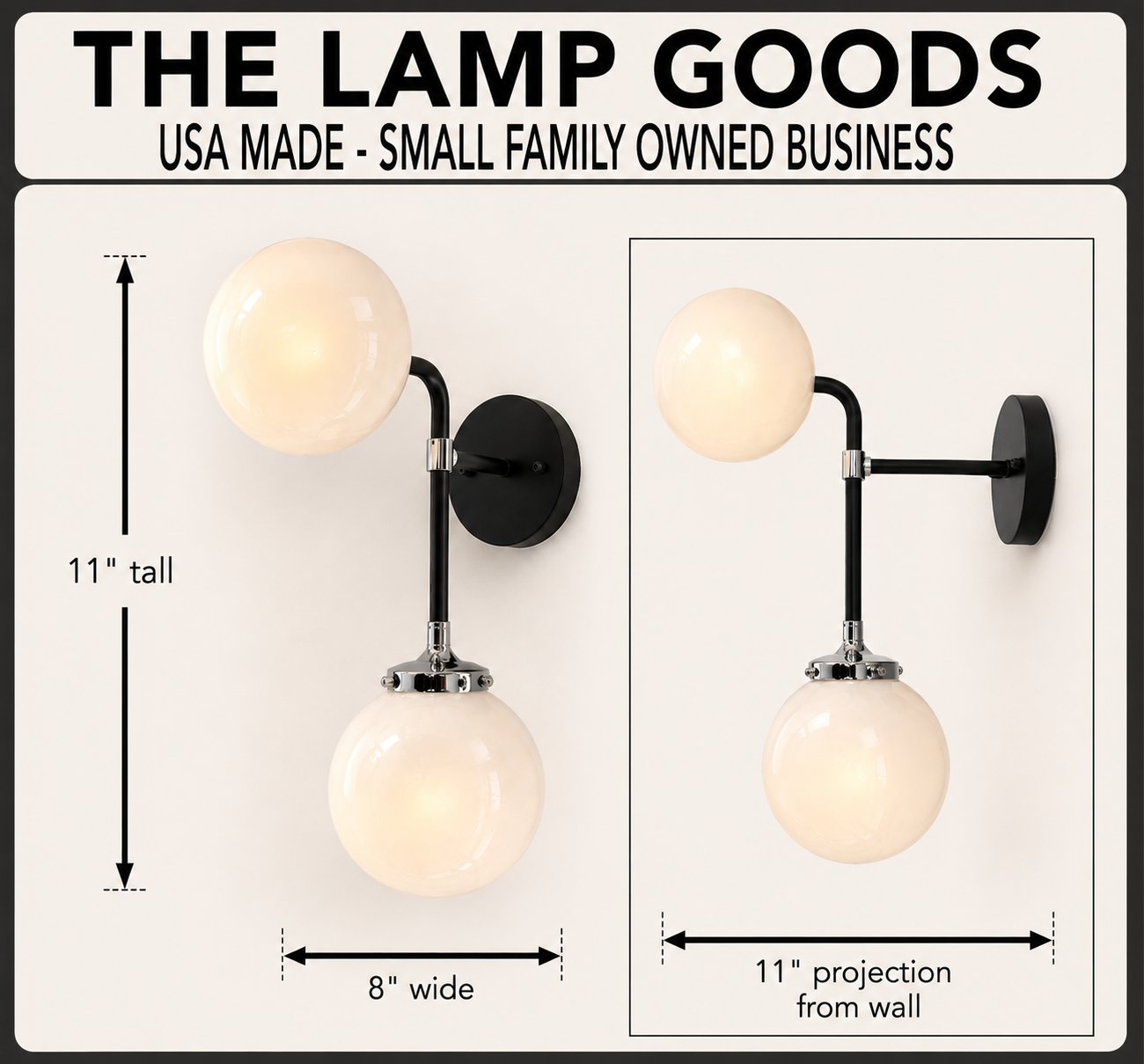 Ultra Modern Duo Wall Sconce Light Fixture