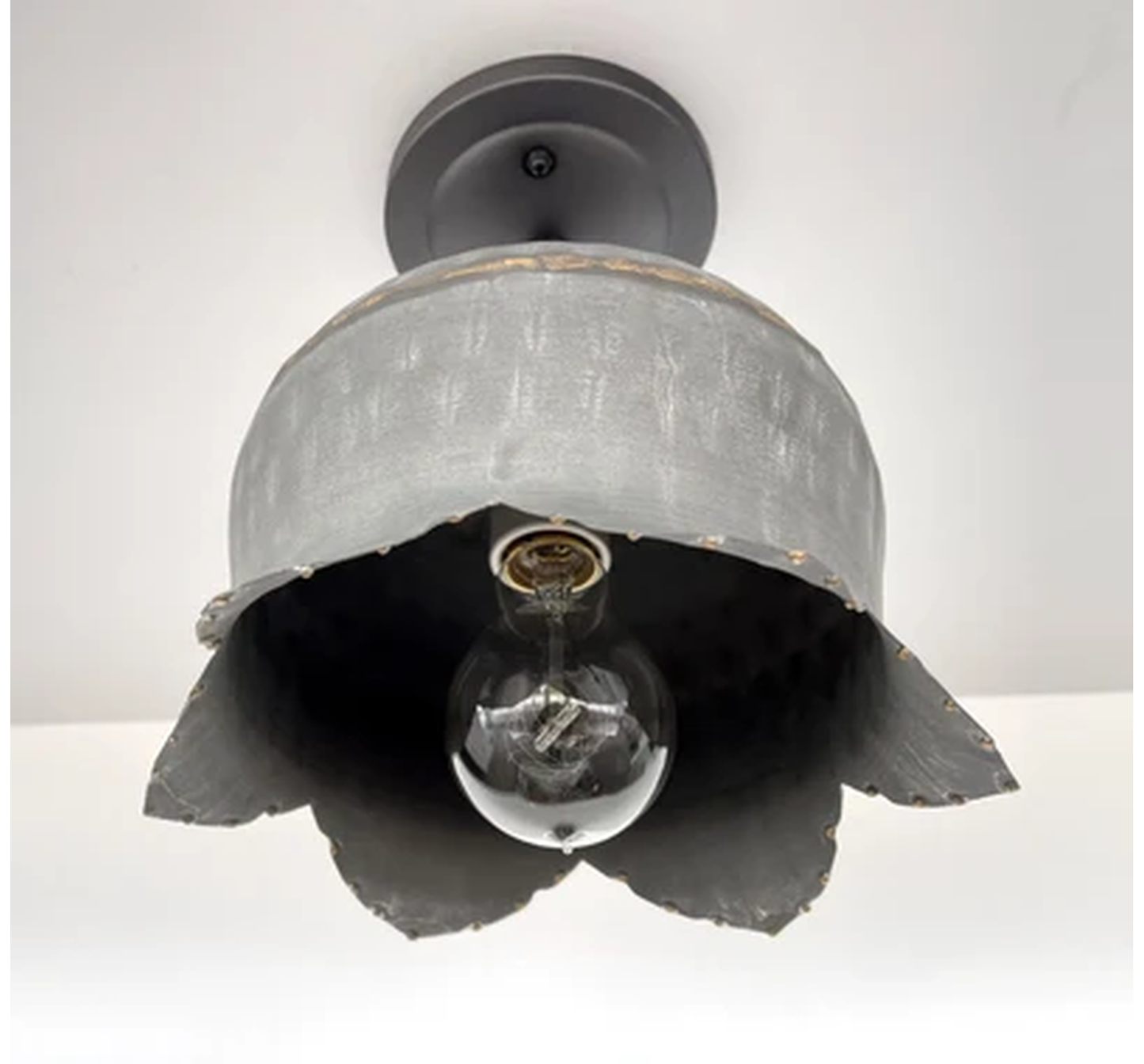 Lotus Galvanized Ceiling Light