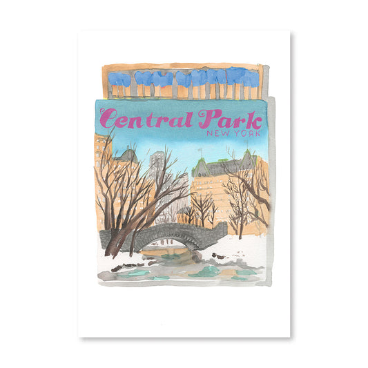 Central Park NYC Matchbook Art Print