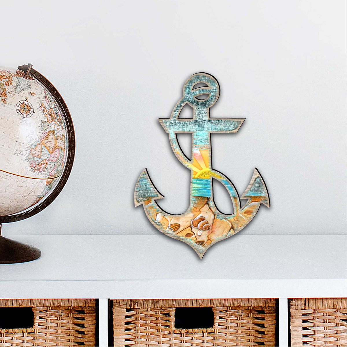 Coastal Sunset Anchor Decor by G. DeBrekht - Designocracy - 8198521M