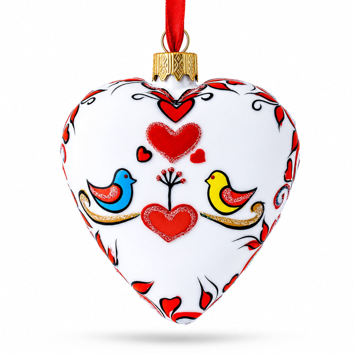 a heart shaped christmas ornament