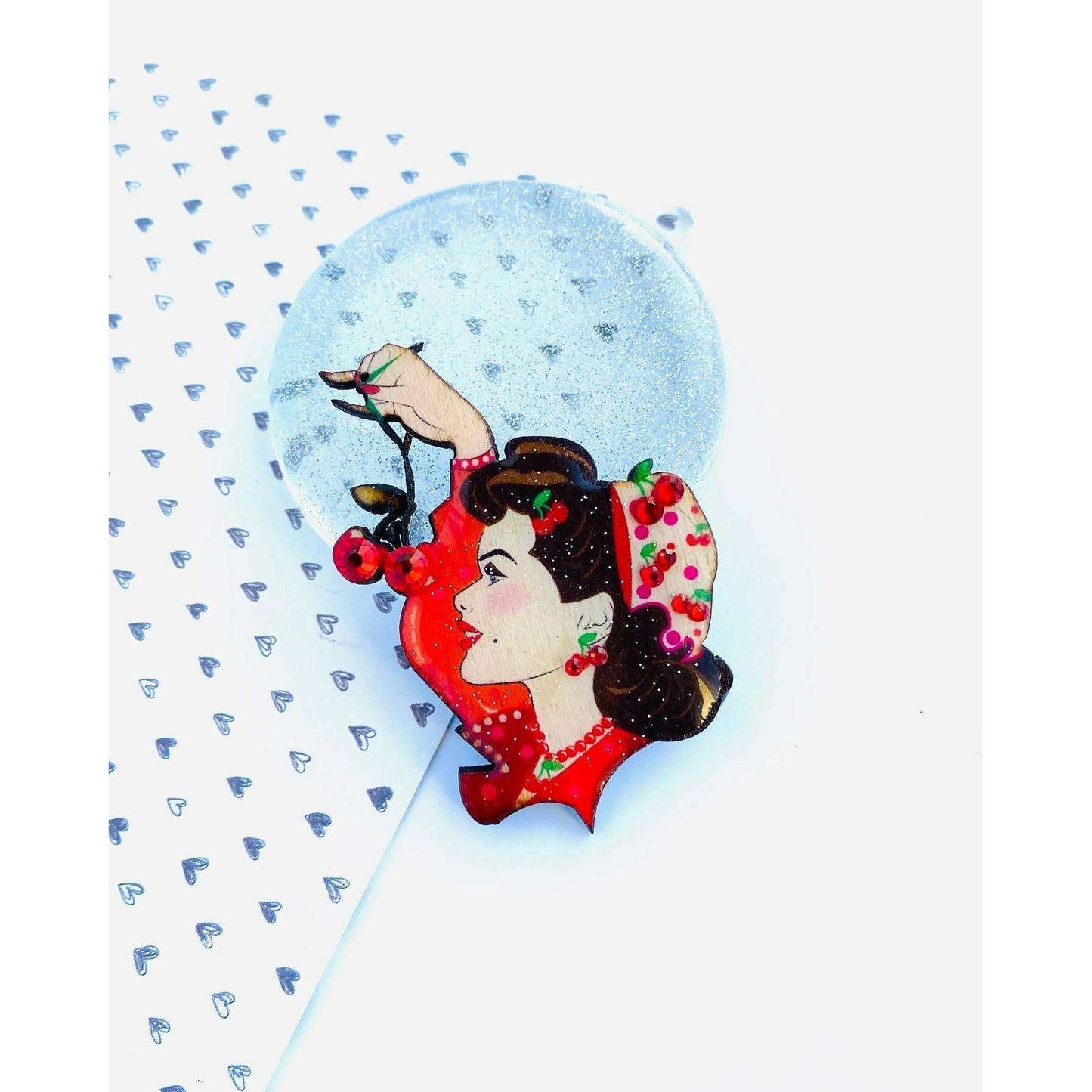 Cherry My Darling Mini Brooch by Rosie Rose Parker