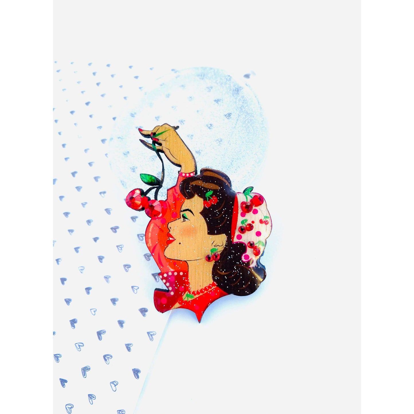 Cherry My Darling Mini Brooch by Rosie Rose Parker