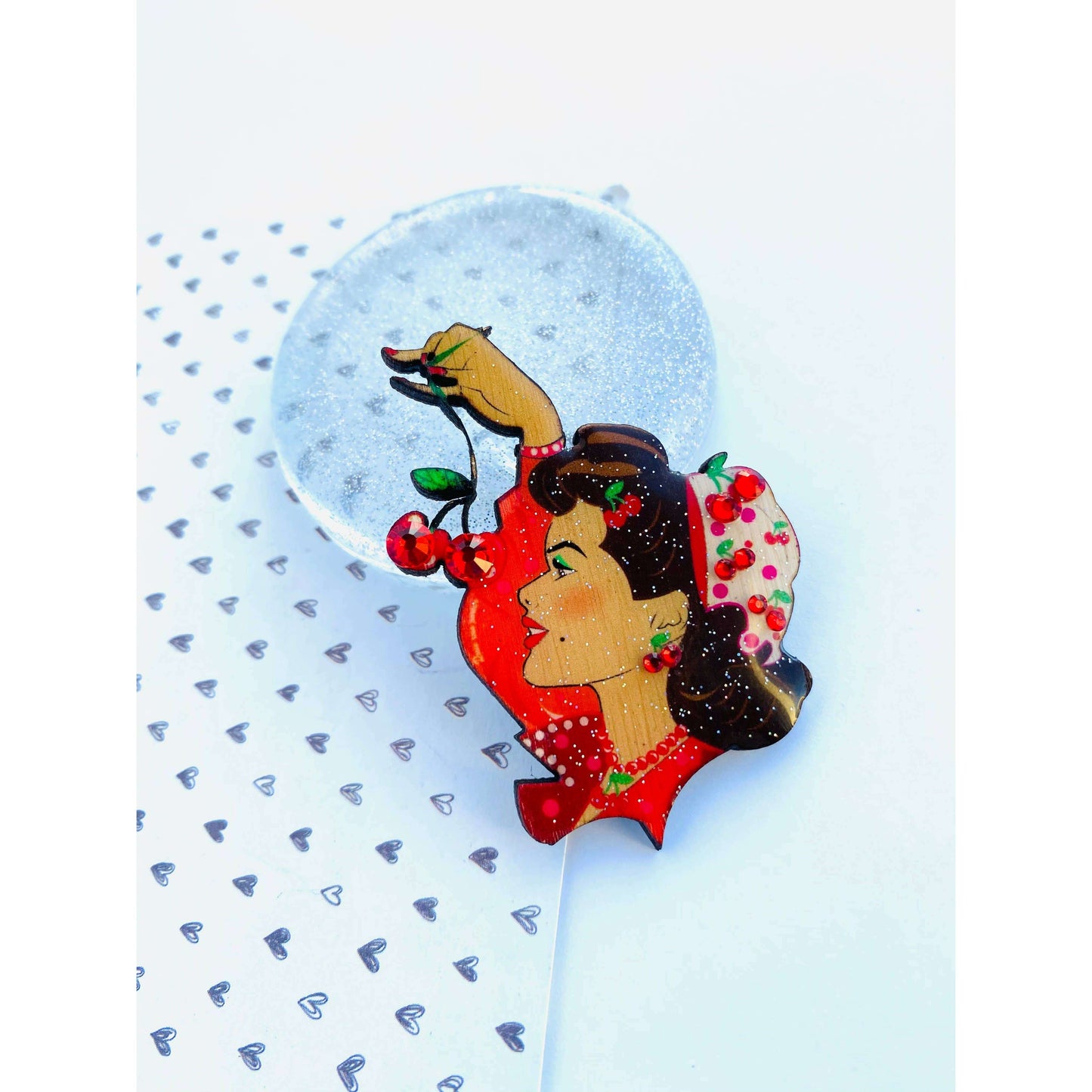 Cherry My Darling Mini Brooch by Rosie Rose Parker