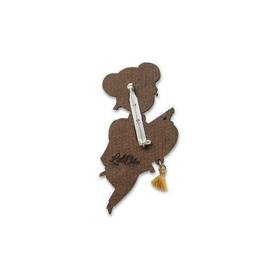 Chinese Girl Lantern Brooch by Laliblue