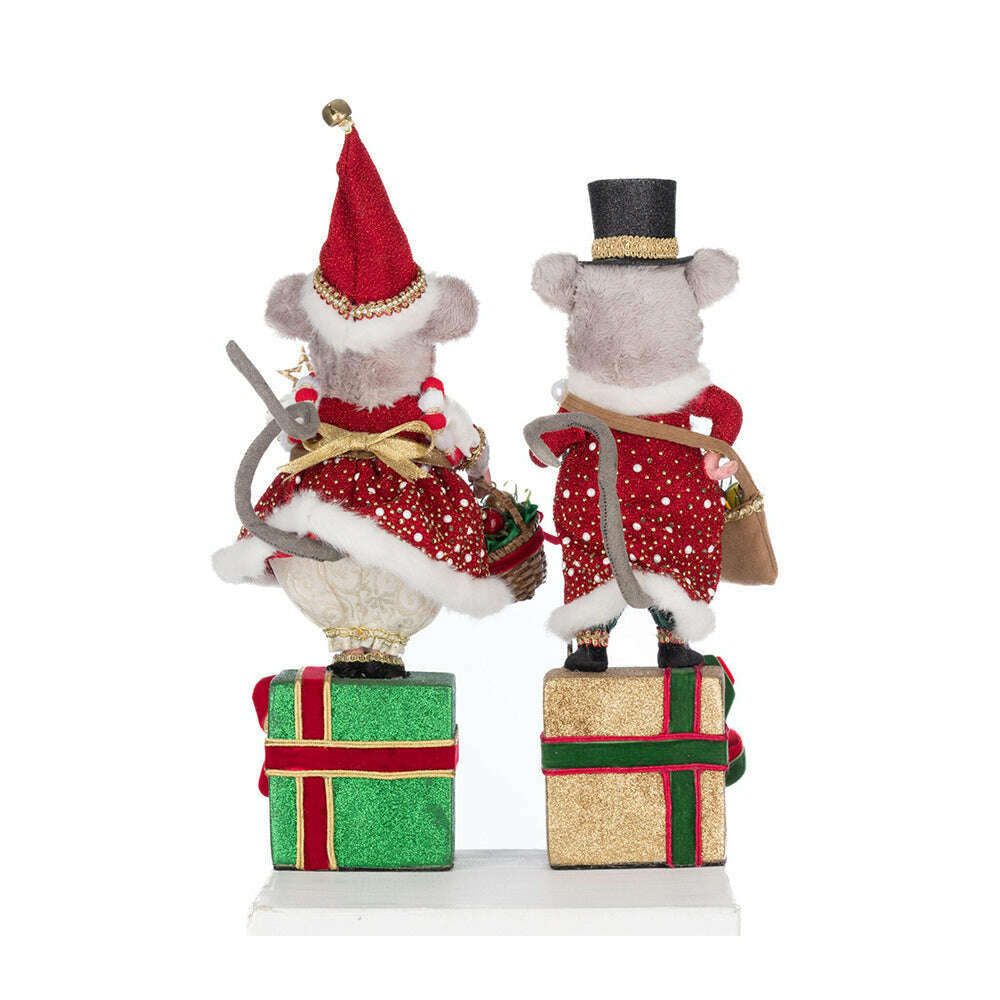 Christmas Ball Mouse Stocking Holder Assortment of 2 by Katherine's Collection