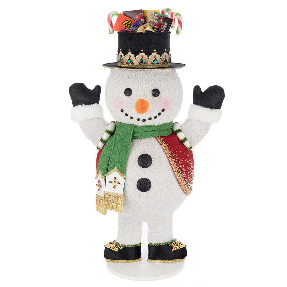 Christmas Ball Snowman Candy Container by Katherine's Collection