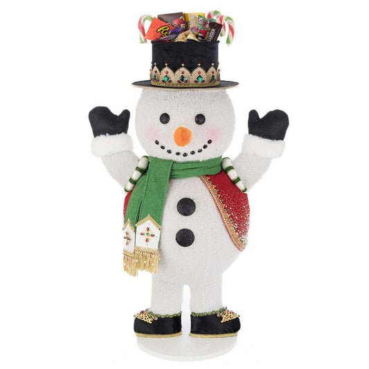 Christmas Ball Snowman Candy Container by Katherine's Collection