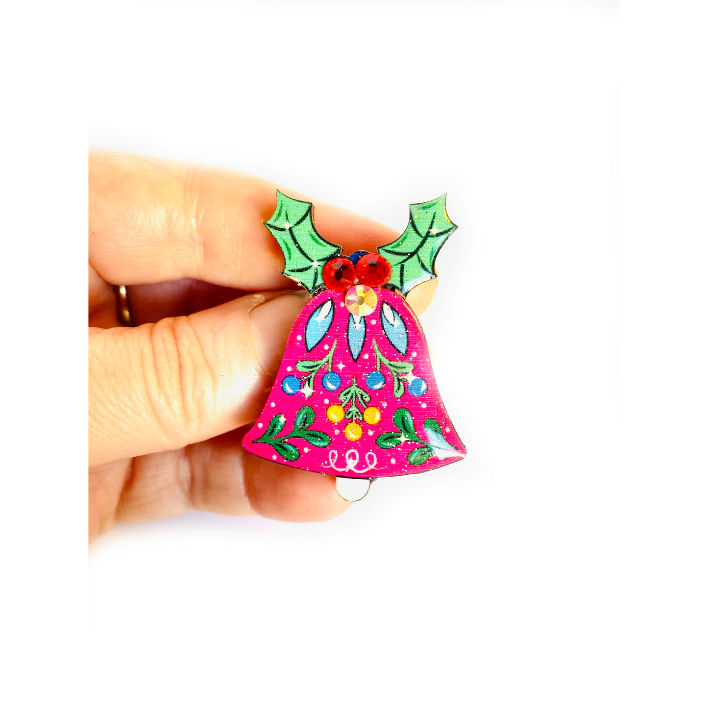 Christmas Bell Brooch by Rosie Rose Parker