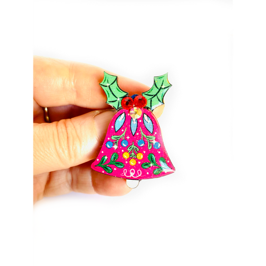 Christmas Bell Brooch by Rosie Rose Parker