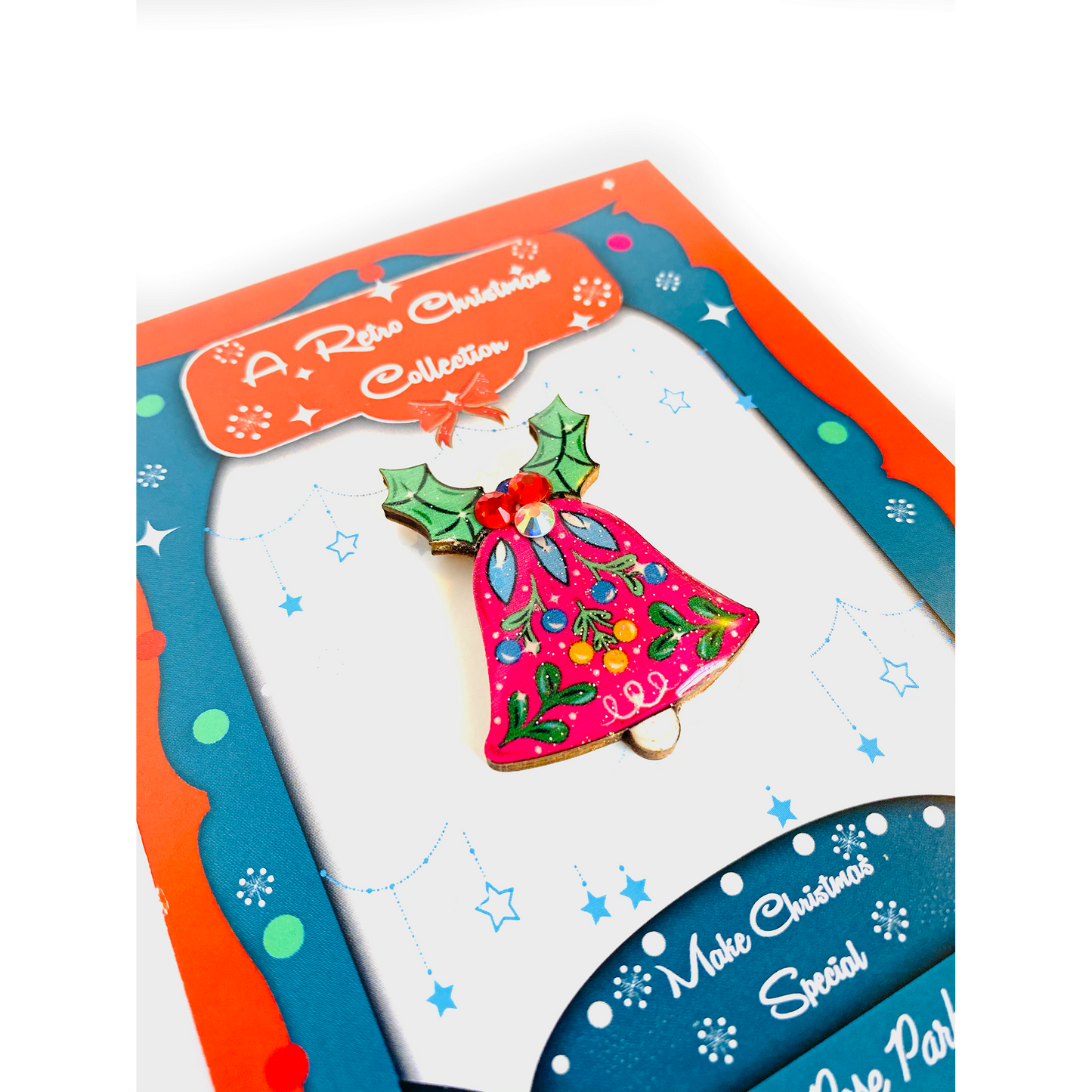 Christmas Bell Brooch by Rosie Rose Parker