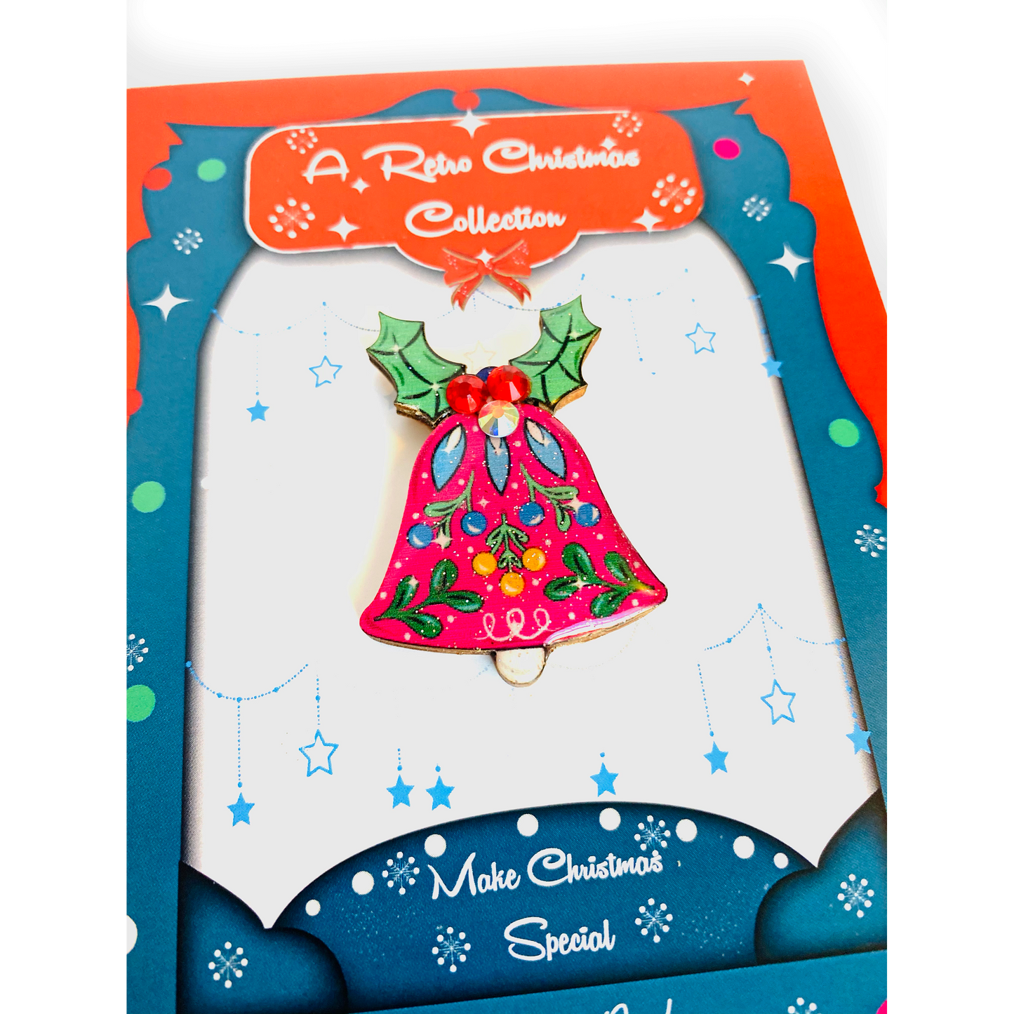 Christmas Bell Brooch by Rosie Rose Parker
