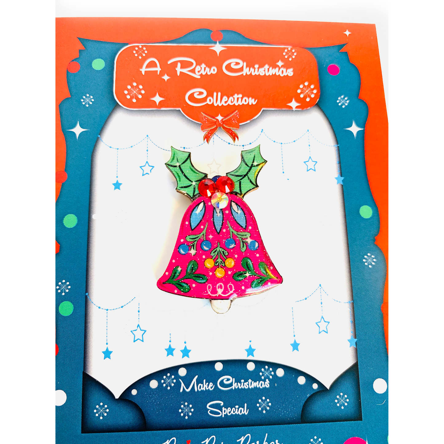 Christmas Bell Brooch by Rosie Rose Parker