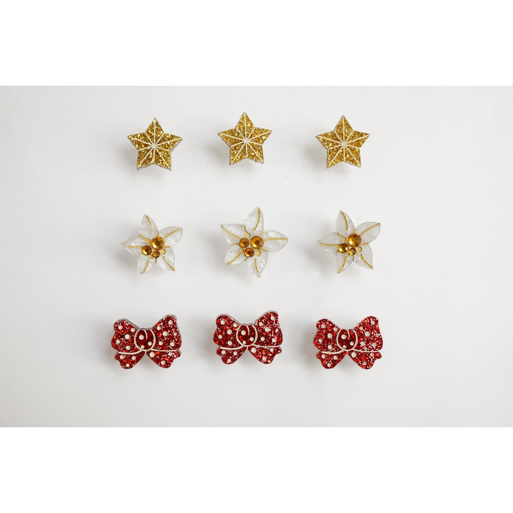 Christmas Blonde Hair Brooch with Earring Set by Laliblue – Retro Kitschy Statement Brooch for Collectors