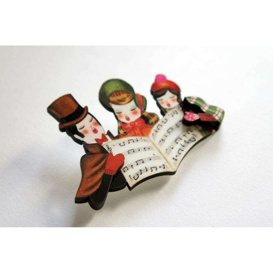 Christmas Carols Brooch by Laliblue