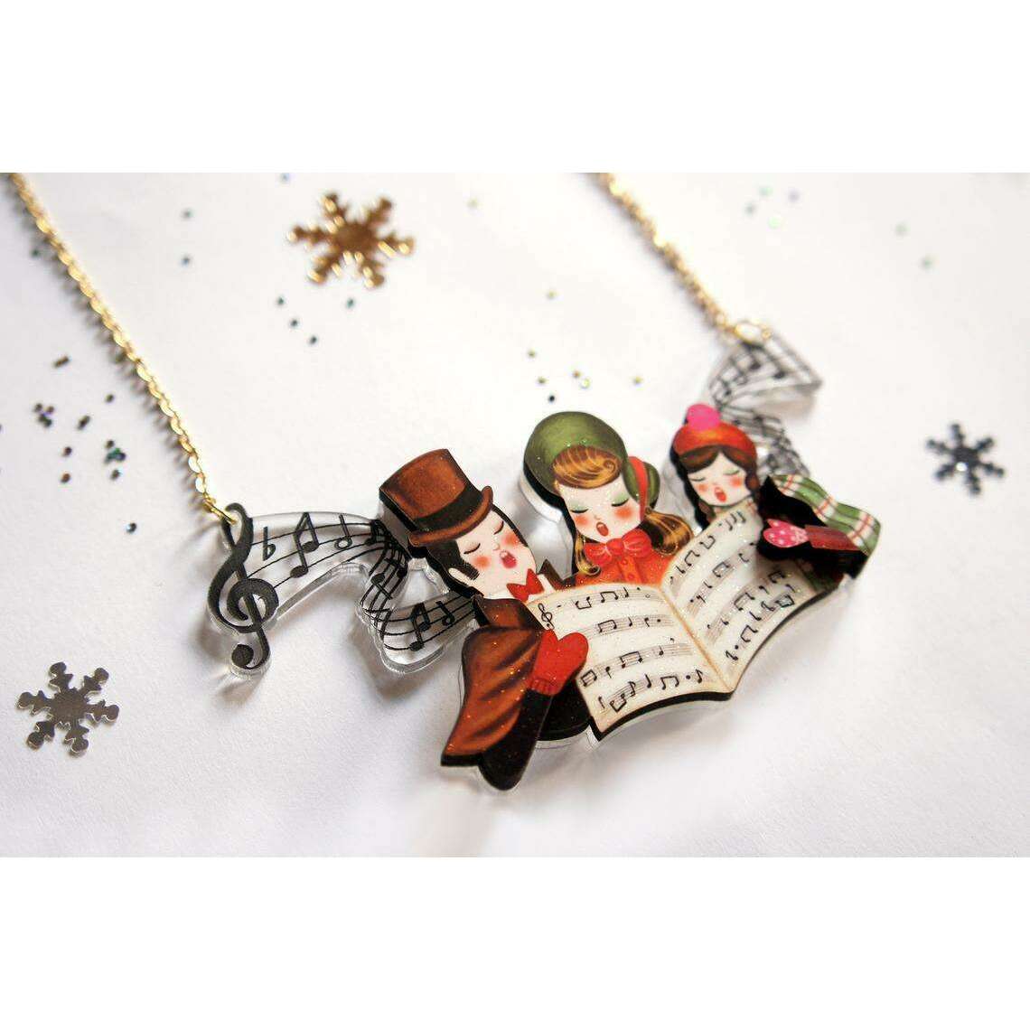 Christmas Carols Necklace by Laliblue