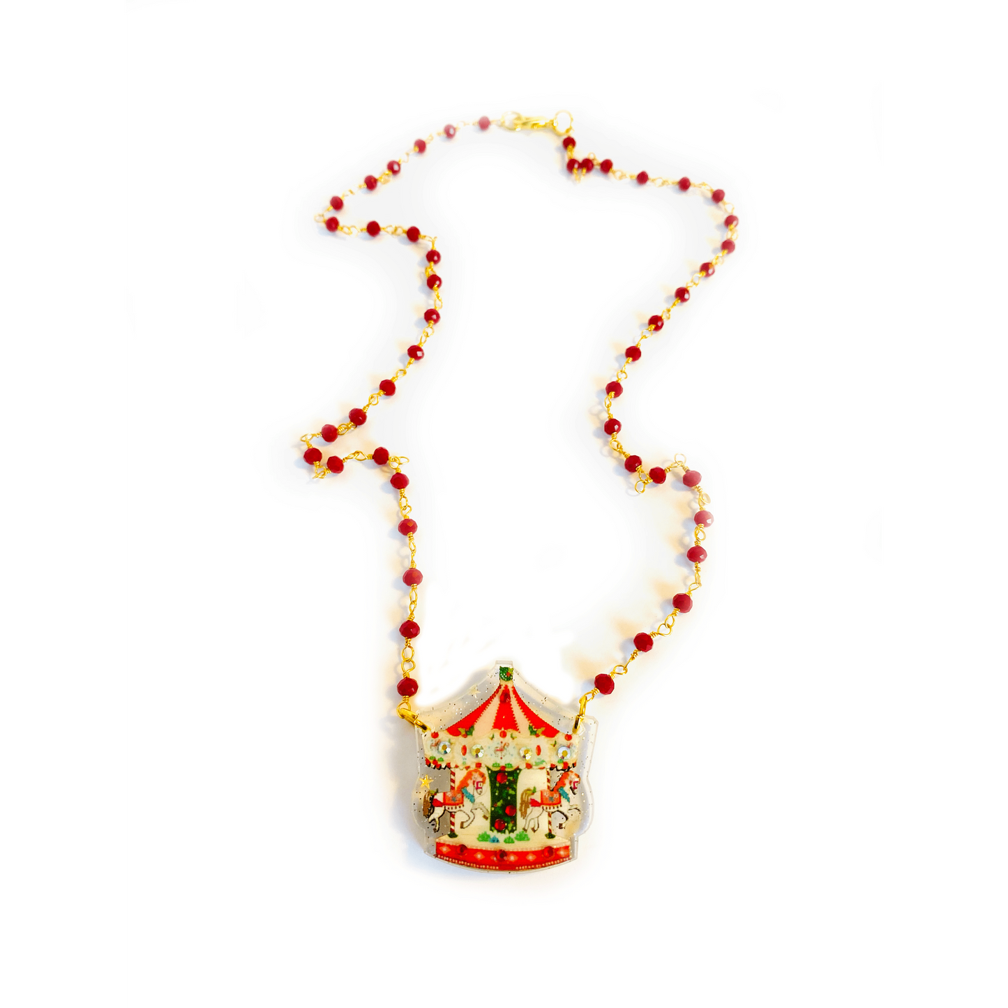 Christmas Carousel Necklace by Rosie Rose Parker