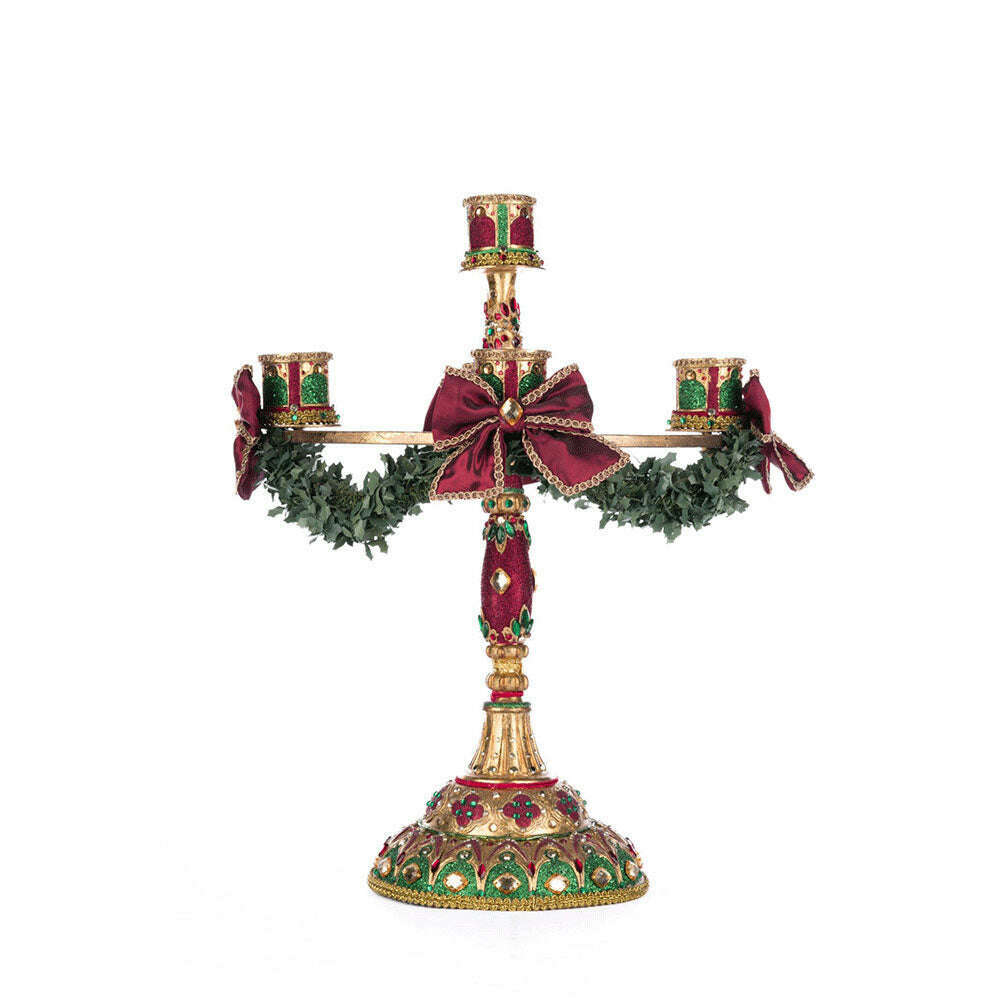 Christmas Castle Candelabra by Katherine's Collection